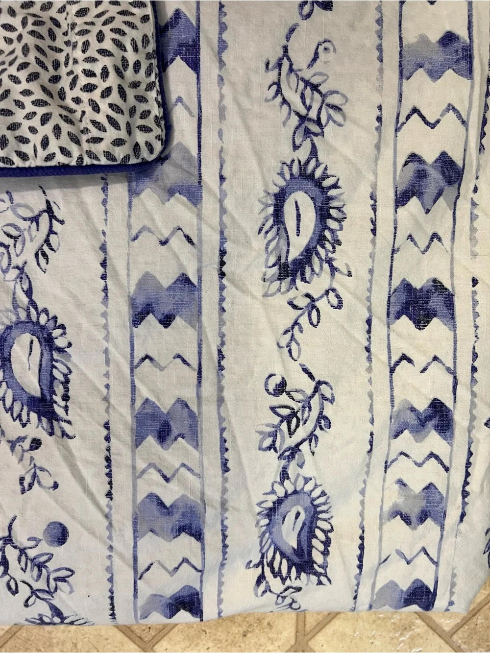 Lauren Ralph Lauren Queen Nora Blue White Paisley Reversible Duvet Cover